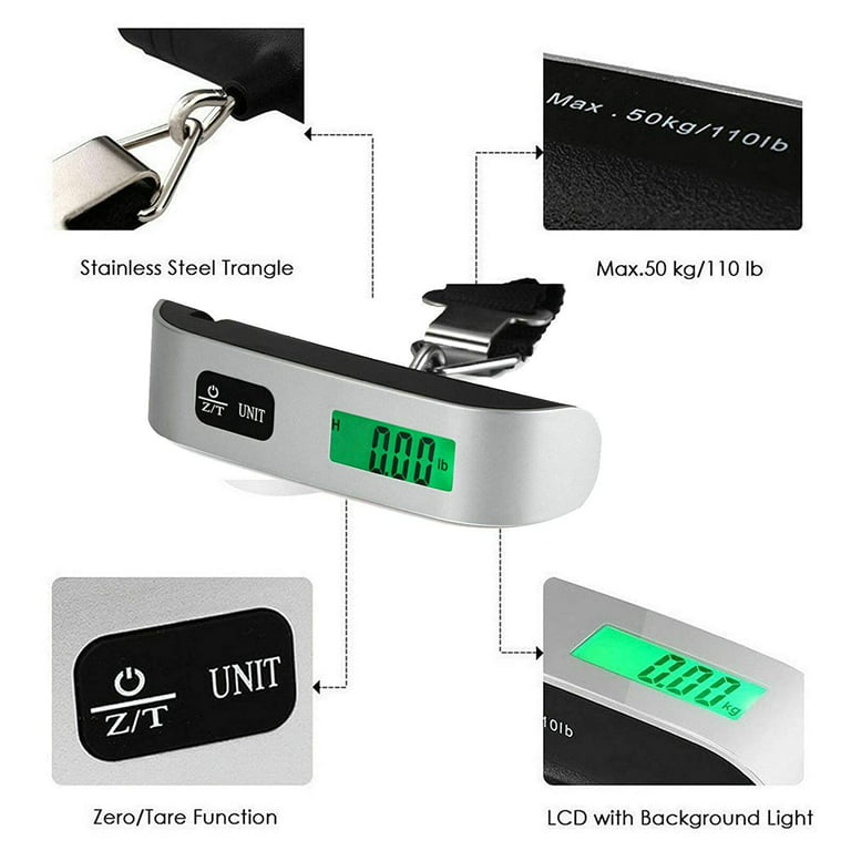 1pc Portable Electronic Luggage Scale, Travel Digital Hook Luggage Scale,  Suitcase Weight Scale