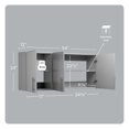 thumbnail image 5 of Prepac Elite Tall 3-Door Versatile Adjustable Light Gray Garage Wall Cabinet, 54"W x 24"H x 12"D, 5 of 18