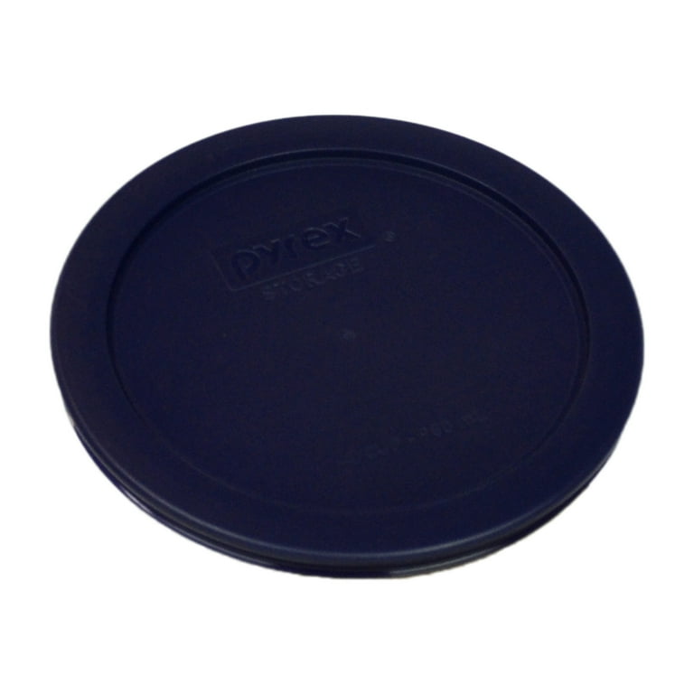 Pyrex 7201 4-Cup Glass Food Storage Bowl w/ 7201-PC Blue Cornflower Lid  (2-Pack)