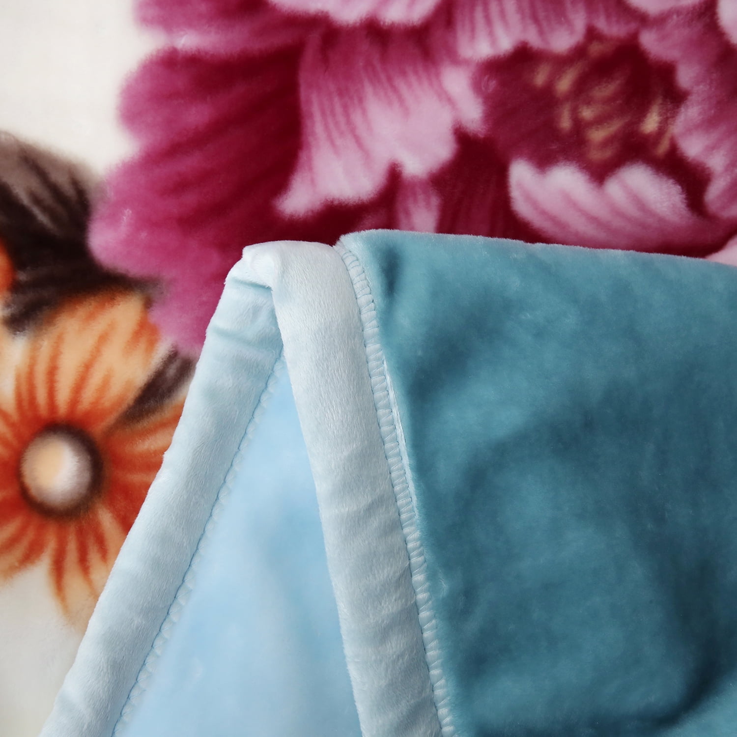 JML Queen Size Soft Warm Fleece Bed Blanket Reversible Thick Mink Blanket 75 x 87 inches,5lbs