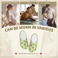 thumbnail image 7 of Balery Avocado With Leaf And Flower Pattern Women's Fuzzy Memory Foam Slippers Fluffy Winter House Shoes Indoor and Outdoor-39/40, 7 of 7