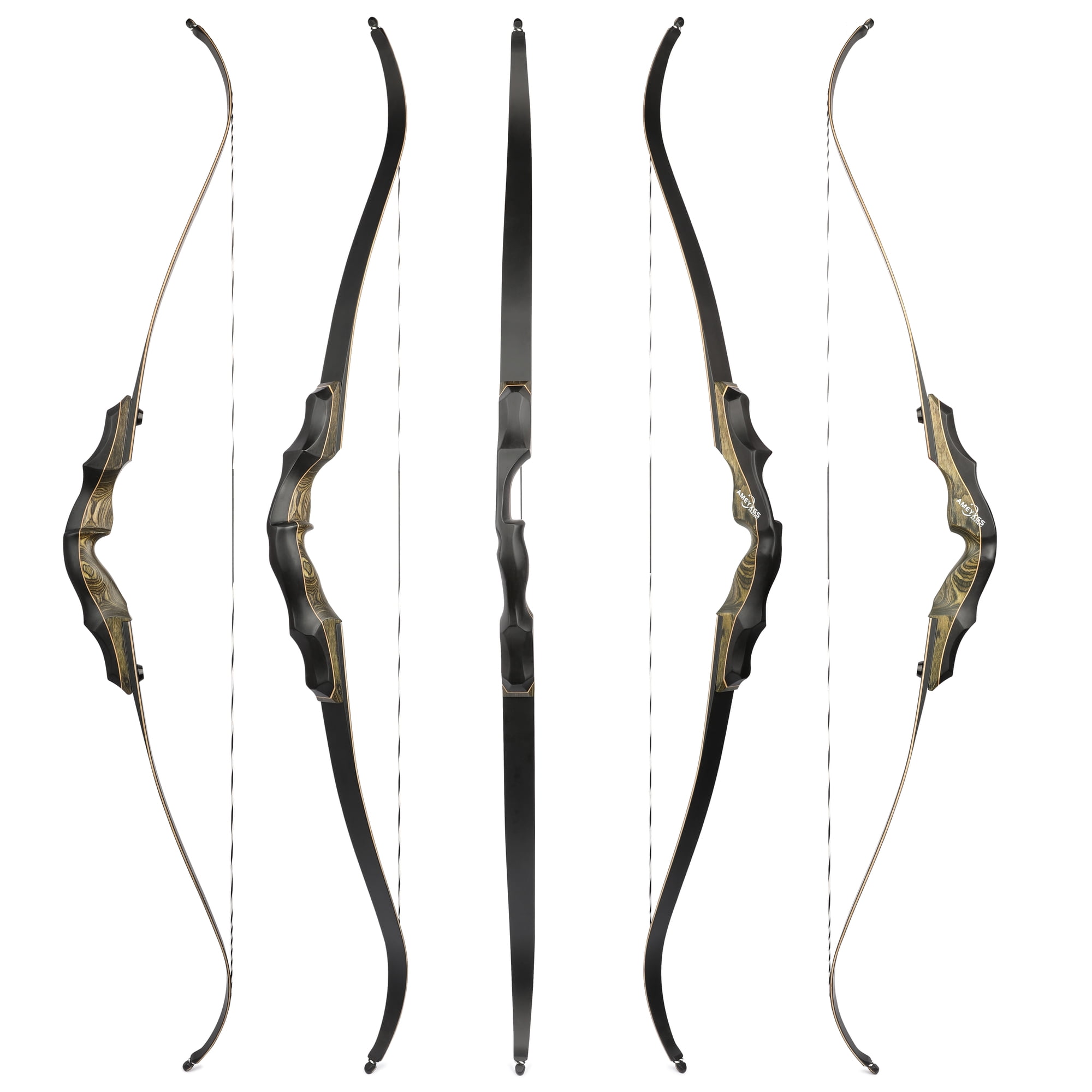 Take-Down Recurve Bow 40 Lbs Tech Wood Riser Archery Bow for Target Shooting & Hunting