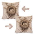 thumbnail image 3 of Decorations Pillow Covers Bless Our Nest Pillow Cover Rustic Chic French Country Botanical Bird Nest Sofa Pillow Cover Pillows for Couch Sofa Patio Furniture Home Decor 20"x20", 3 of 7