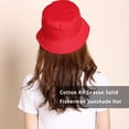 thumbnail image 2 of Femmes Hommes Chapeau Seau Large Bord Réglable Randonnée Randonnée Chapeau Unisexe Protection Extérieure Sport Coiffure Coton Dressing Chapeaux Adultes Lac Bleu, 2 of 7