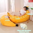 thumbnail image 3 of Puf IEVENW Banana con reposapiés para adultos en L, color amarillo, 3 of 8