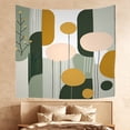 thumbnail image 4 of Bohemia Bedroom Tapestry Landscape Abstract Earthy Tones Decorative Wall Hanging Tapestry, 51x59 Inches Rocks Plants Leaves Washable Wall Hanging Tapestry, for House Living Room Home College, 4 of 5