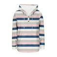 thumbnail image 5 of Womens Drawstring Hooded Sweatshirts, Long Sleeve Pullover for Women Fall Fashion Loose Fit Striped Printed V Neck Button Up Hoodies, 5 of 5