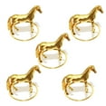 thumbnail image 4 of bestolf Standing Horse Napkin Ring Metal Horse Shaped Napkin Rings Gold Western Equestrian Napkin Buckle, 4 of 10