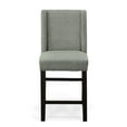 thumbnail image 6 of Carolina Classics Laurant Upholstered 24" Wood Counter Stool in Gray (Set of 2), 6 of 6