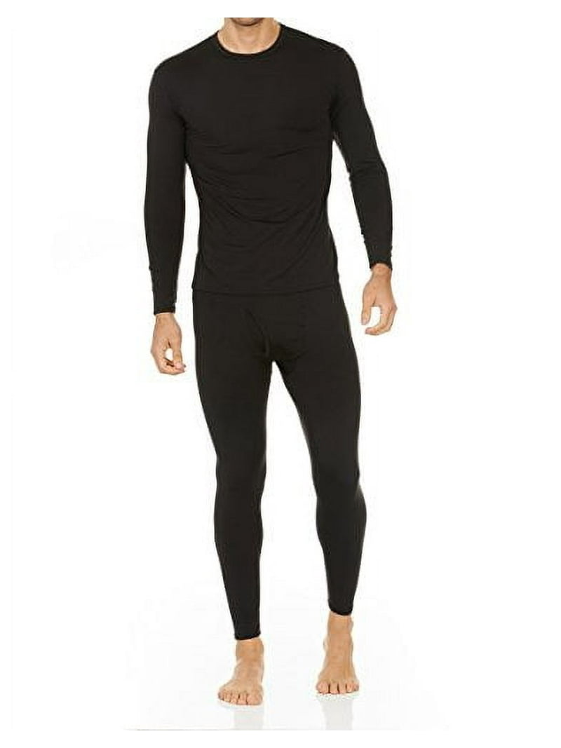 Thermajohn Men's Thermal Underwear Set, Long Johns Crewneck with