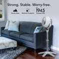 thumbnail image 3 of Vornado 6803DC Energy Smart Pedestal Air Circulator with Remote, Variable Speed Control, Adjustable Height, White, 3 of 6