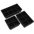 thumbnail image 2 of 3 piezas de silicona para hacer cubitos de hielo, bandejas de hielo flexibles con tapa, molde DIY, accesorios de cocina, negro, 2 of 5