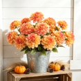 thumbnail image 4 of Artificial Peony Flowers for Vase, 3 Dahlias Artificial Flowers for Vintage Decor, Table Centerpieces, Entryway and Home Decor, #03, 4 of 6
