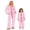 Pink Kid, variant on Mommy and Me Matching Pajamas Bow/Heart Print Tie Front Long Sleeve Tops Pants Holiday Sleepwear