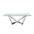 thumbnail image 2 of Table en Verre Style Contemporain Dekel en Finition Chromée, 2 of 4
