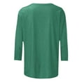 thumbnail image 5 of WEAIXIMIUNG T-Shirt de Noël Décontracté et à la Mode pour Dames Imprimé Verre Rouge Col Rond Manches 3/4, 5 of 5