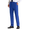 thumbnail image 4 of INSPIRE CHIC Dress Pants for Men's Slim Fit Flat Front Business Suit Chino Trousers Royal Blue 28, 4 of 5