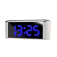 thumbnail image 2 of Dalazy Alarm Clock Multifunction Digital Electronic Clock 12H 24H LED Display Home Decor Mirror Alarm with Temperature, 2 of 6