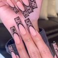 thumbnail image 2 of Uñas postizas acrílicas NQ con efecto mármol cobertura total 24 piezas, 2 of 4