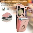 thumbnail image 3 of Allytechgroup Galaxy Z Flip 5 Wallet Case with Shoulder Strap, Premium PU Leather Back Cover Ring Holder Stand Cards Slots Shockproof Protective Phone Case for Samsung Galaxy Z Flip 5, Rosegold, 3 of 9