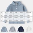 thumbnail image 3 of WUANDIXFA Boys T Shirts Casual Long Sleeve Fashion Cotton Kids Fall Clothes Solid Basic Layering Tee Fashion Baby Boy Shirts,Navy,2-3 Years, 3 of 8