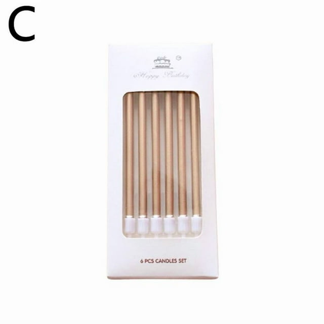 6 Pcs Bougie Colorée - Anniversaire, Bachelorette, Mariage, Fête « Happy Needs »