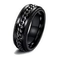 thumbnail image 2 of De Anillos De Acero Inoxidable Para Hombres Y Mujeres, Anillos Anchos Vintage, Anillo De Amistad De Compromiso, Anillos Con Cadena, Anillos Giratorios 4 Uds Noticed AP006526-04, 2 of 6