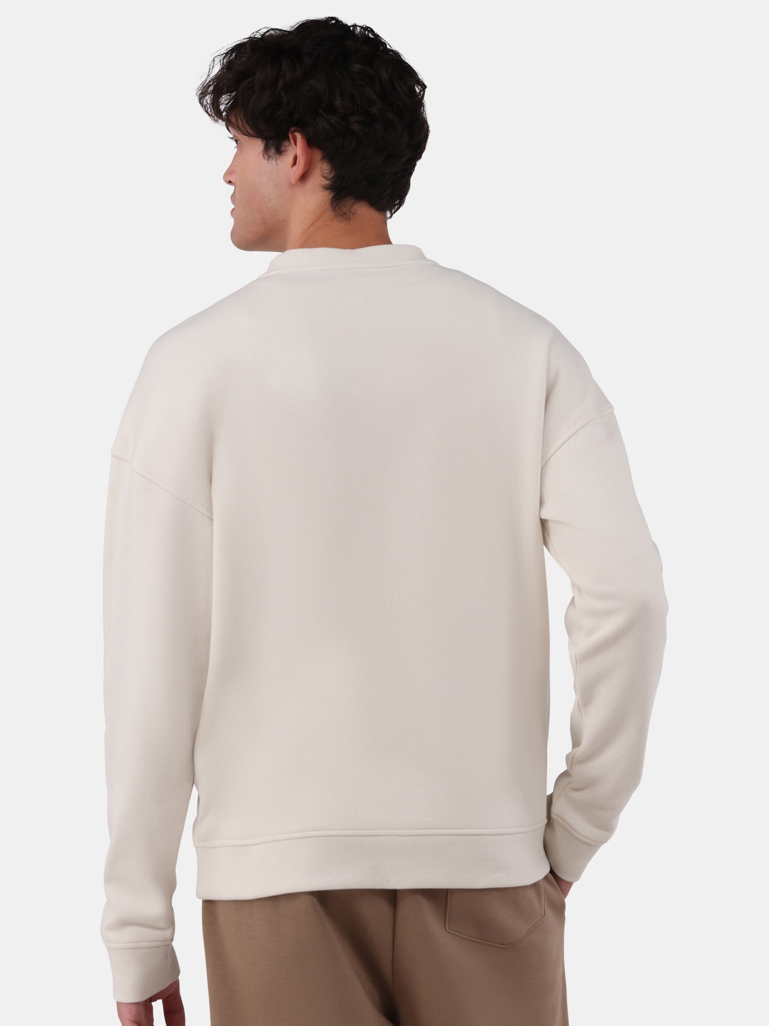 No Boundaries All Gender Fleece Crewneck Sweatshirt with Long Sleeves, Men's and Big Men’s