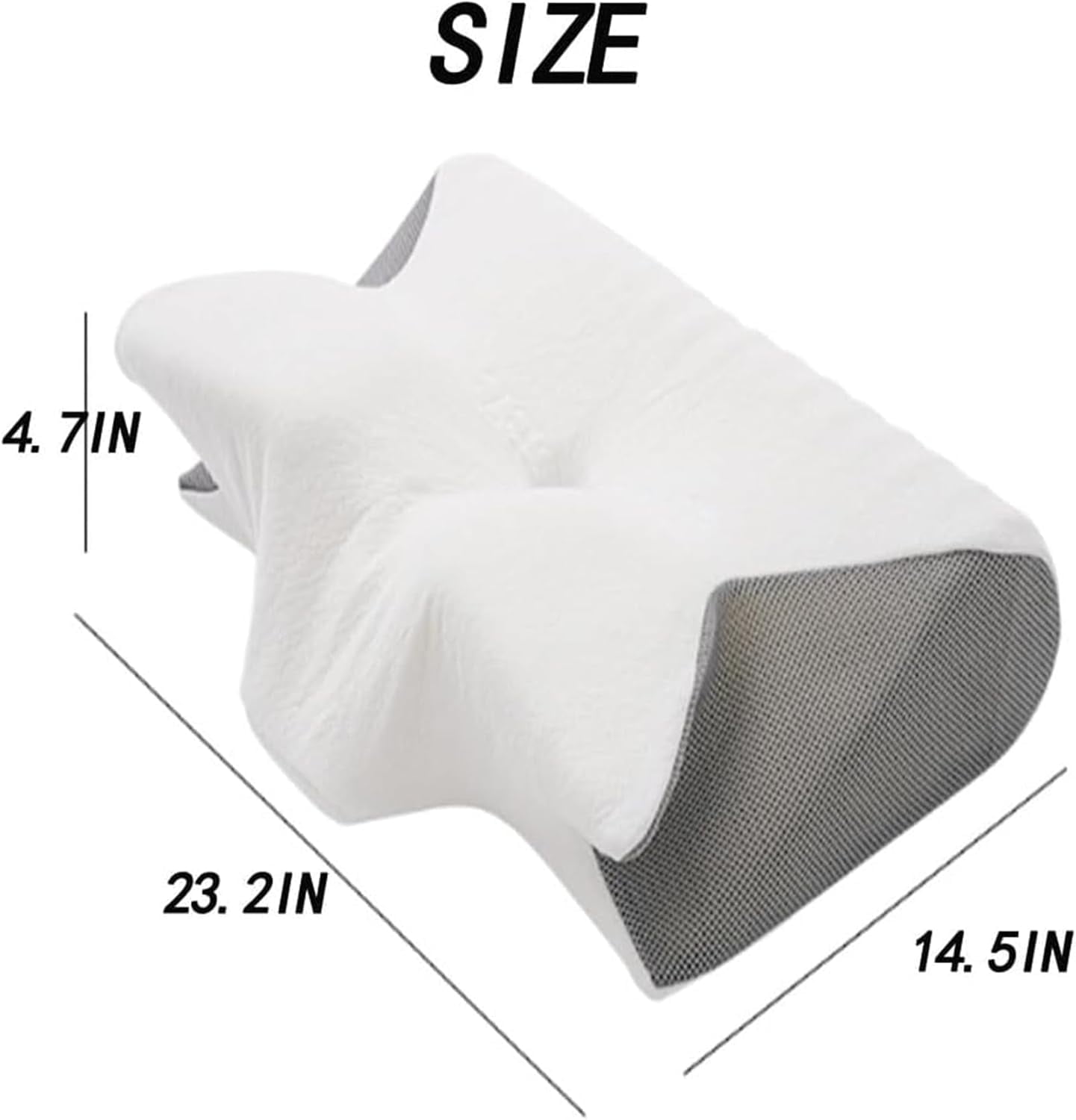 Pillow for snoring relief and sleep apnea,Ergonomic Contour Support Pillows, Air Way Cervical Pillow for Sleep Apnea, for Side Sleepers, Back Sleepers