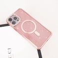 thumbnail image 6 of iPhone 12 Pro Max 6.7 inch Glitter Case [Compatible with MagSafe] Lightweight and Luxury Plating Cute Bling Shockproof Protective Rugged TPU Case Girls Women Covers Pink, 6 of 10