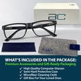 thumbnail image 7 of Blue Cut Adult Blue Light Blocking Computer Glasses, Black, 7 of 7