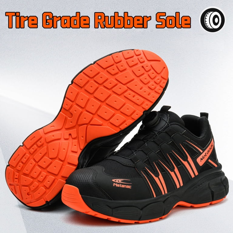 Netanac Mens Steel Toe Safety Shoes Size 9 Netanac Steel Toe Shoes for Men Women, Lightweight Wide Work  main image 4