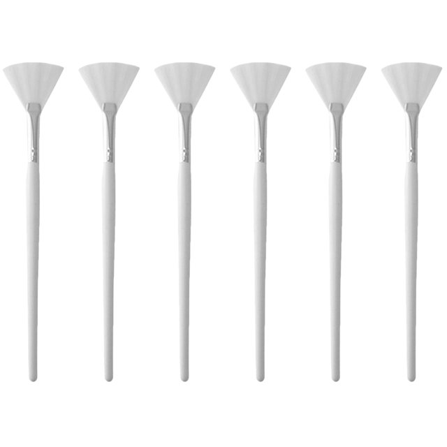 6 Pcs Brosses pour Masque Facial avec Design en Éventail pour Application Uniforme Parfait pour Routines de Soins de la Peau