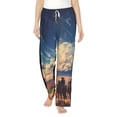 thumbnail image 2 of Lsque Western Desert Cloud Cowboy Print Women's Pajama Pants, Lounge Pant - Comfortable Home Wear,Elastic Waistband, Stylish Design-Large, 2 of 9