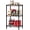 Black-3 Tier 11.6"dx17.6"wx30"h, variant on 2 Tier 11.6"dx17.6"wx12"h Black Metal Shelving Unit Storage Organizer