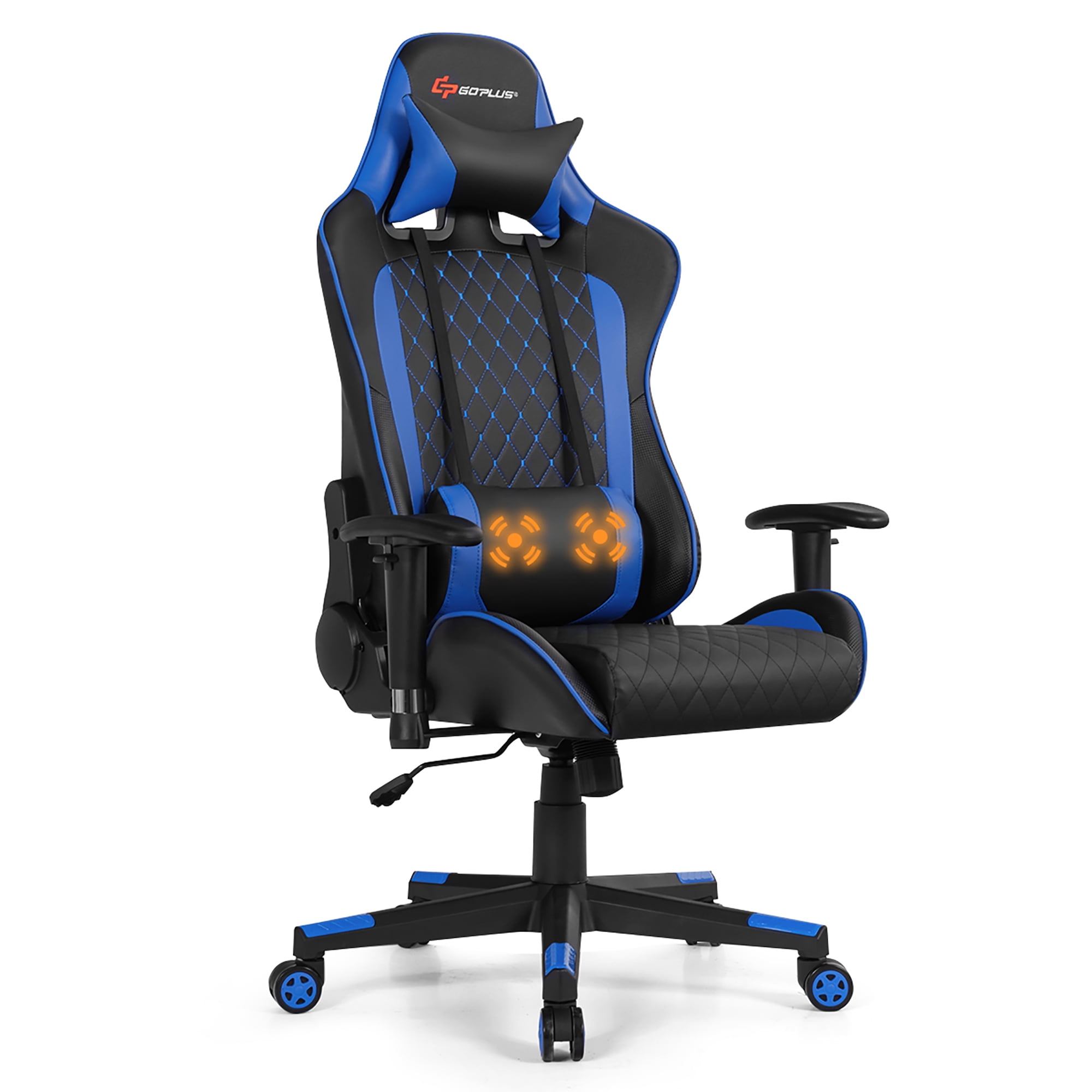 Goplus Massage Gaming Chair Reclining Racing Chair w