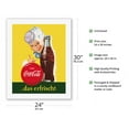 thumbnail image 2 of Drink (Trink) Coca Cola - Refreshing (Das Erfrischt) - Vintage Advertising Poster c.1950s - Fine Art Rolled Canvas Print 20in x 26in, 2 of 4
