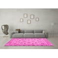 thumbnail image 3 of Ahgly Company Indoor Round Oriental Pink Traditional Area Rugs, 7' Round, 3 of 4