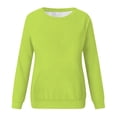 thumbnail image 2 of Dyfzdhu Long Sleeve T-shirt For Women Fashion Casual Solid Color Round Neck Pocket Long Sleeve Top Sweatshirt Casual Top, 2 of 6