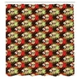 thumbnail image 3 of Ambesonne Colorful Shower Curtain, Skull Feather Pattern, 69"Wx75"L, Pistachio Green Cream, 3 of 5