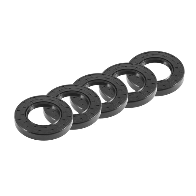 Sello de Aceite Universal TC Doble Labio con Resorte de Acero 45x80x12mm Alta Presión Caucho NBR Negro 5pcs