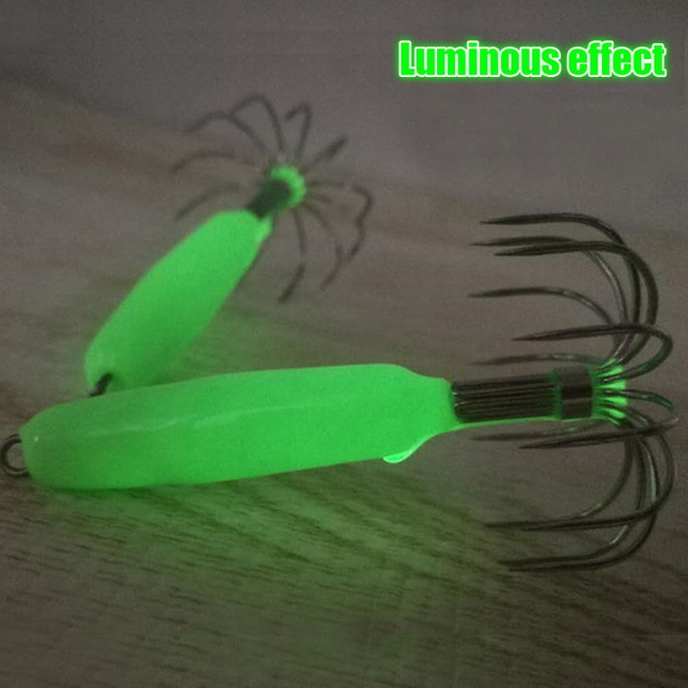12-35g Luminous Squid Hooks Umbrella-shaped 12 Hooks Design Squid