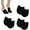 Black, variant on Toe Topper Socks, Liner Socks Breathable, Colorful Half Socks for Women, 3 Pairs