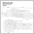thumbnail image 7 of 118" Modern Modular Sofa with 4 Pillows, Soft Corduroy Couch with Solid Wood Frame, L-Shaped Sofa for Livingroom, Bedroom, Office, Gray, 7 of 7