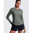 thumbnail image 2 of CRZ YOGA Lightweight Long Sleeve Workout Shirts for Women Gym Running Tshirts Athletic Training Tops, 2 of 4