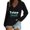 Black, variant on Womens Summer Shirts Deep V Neck Long Sleeve Tops Loose Fit T Shirt Side Slit High Low Tunic Tops with Casual Loose Fit Hem T Shirts (M-3XL)