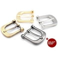 thumbnail image 4 of 4pcs 1 Inch Metal Belt Buckle Single Prong Buckles Leather Craft Accessories SC53- Pick Color (Gunmetal), 4 of 5
