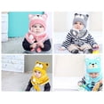 thumbnail image 4 of Gorro de invierno para bebé, bufanda cálida de invierno para niño pequeño, calentador de cuello, lindo conjunto de gorro y bufanda de punto, gorro con orejeras para bebé con bufanda, 4 of 4