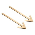 thumbnail image 1 of Unique Bargains 10.2' Self Stick Arrow Sign, 2 Pack Acrylic Directional Sign Sticker Self-Adhesive Gold, 1 of 6