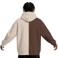 thumbnail image 5 of Color Block Split Tone Pullover Hoodie for Men, Drawstring Hooded Sweatshirt With Kangaroo Pocket, Casual Sport Top For Daily Wear And Weekend Gatherings, 5 of 6